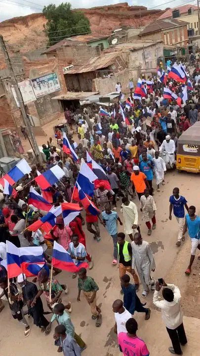 Russia Speaks Out On Use Of National Flags At Nigeria Hunger Protests, See What They Said